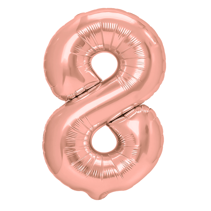 Balon foliowy cyfra 8 rose gold 100cm N