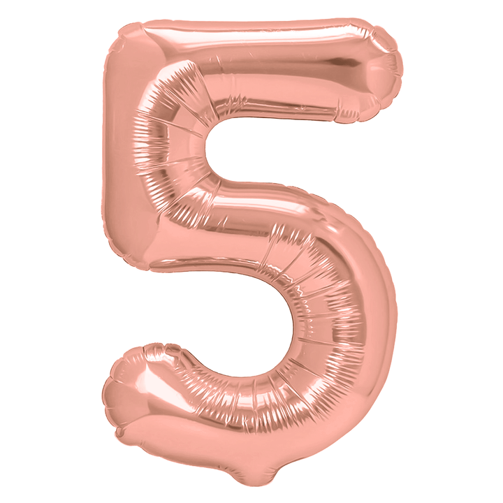 Balon foliowy cyfra 5 rose gold 70cm