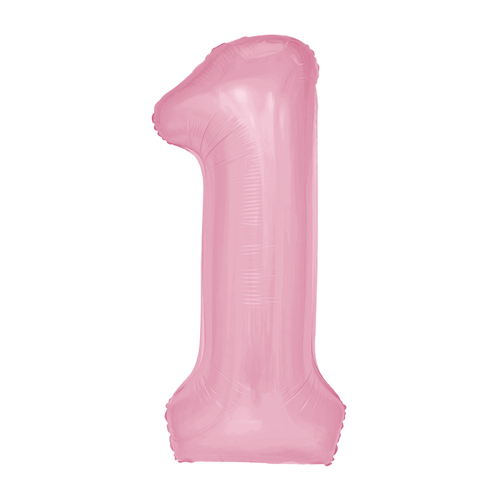 Balon foliowy cyfra 1 różowy 100cm