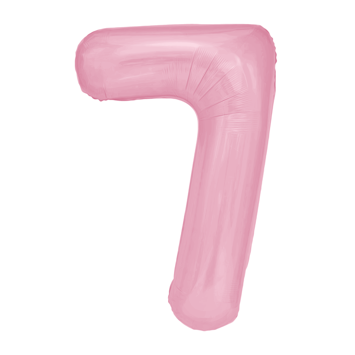 Balon foliowy cyfra 7 różowy 100cm N