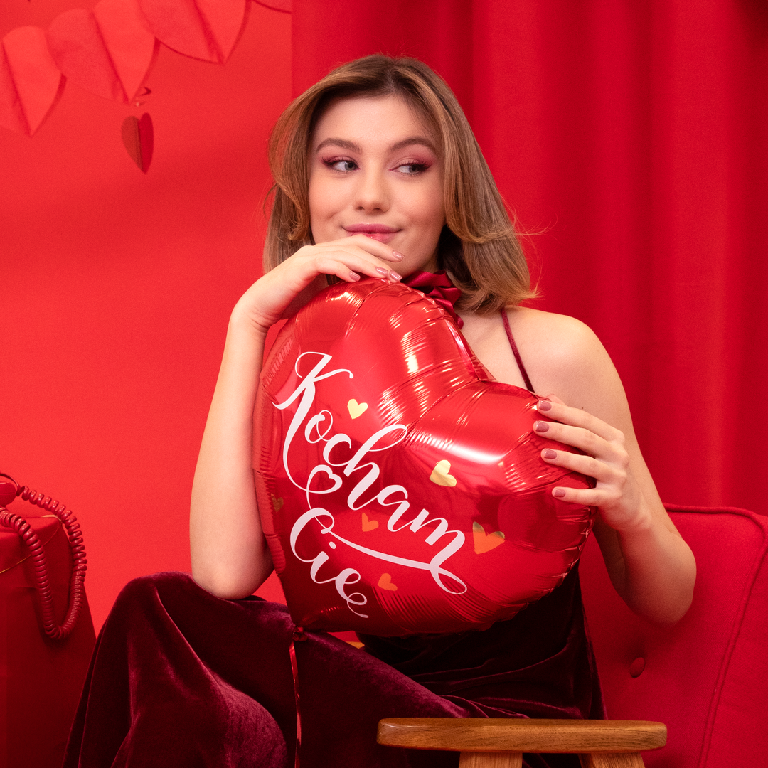 Balon foliowy serce Kocham Cię 18cali