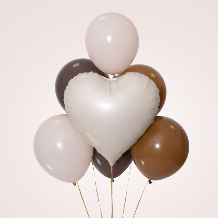 Balon foliowy Serce matowy kremowy 18cali