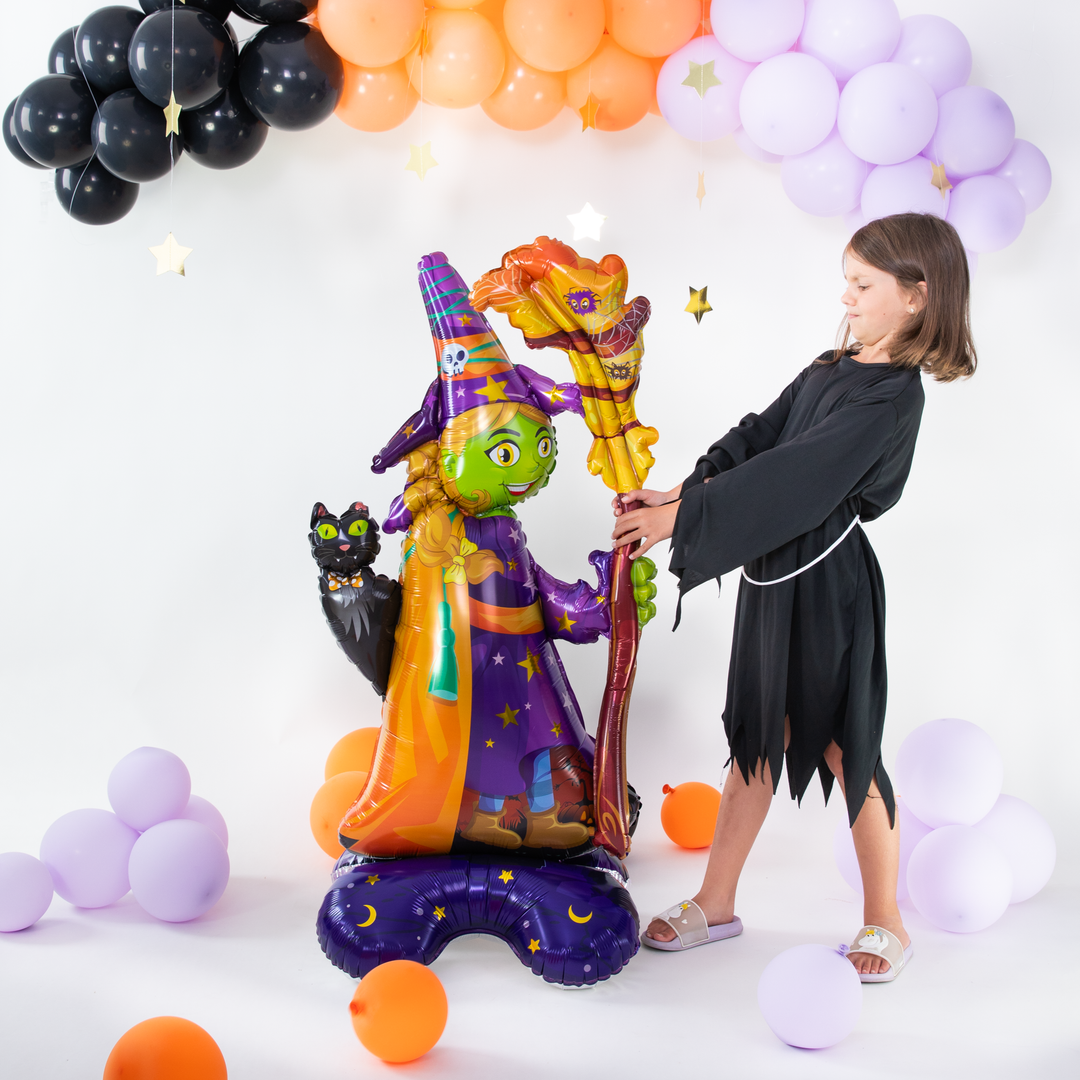 Balon foliowy stojący Czarownica Halloween 72x155cm