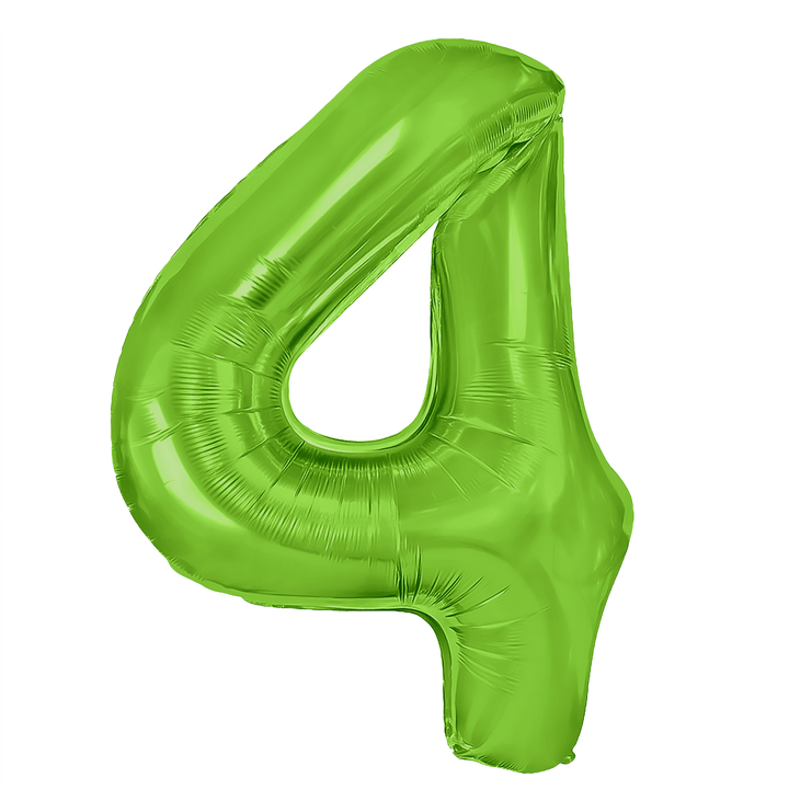 Balon foliowy cyfra 4 zielony 100cm