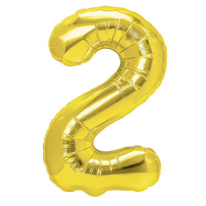 Balon foliowy cyfra 2 złoty 100cm