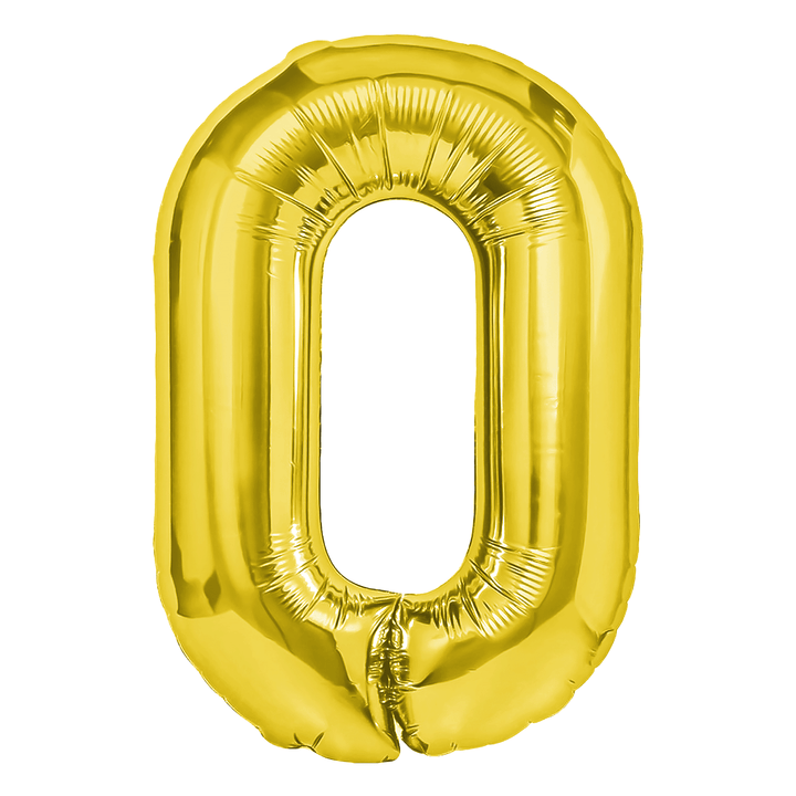 Balon foliowy cyfra 0 złoty 70cm