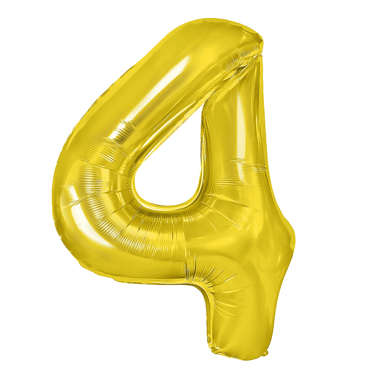 Balon foliowy cyfra 4 złoty 70cm