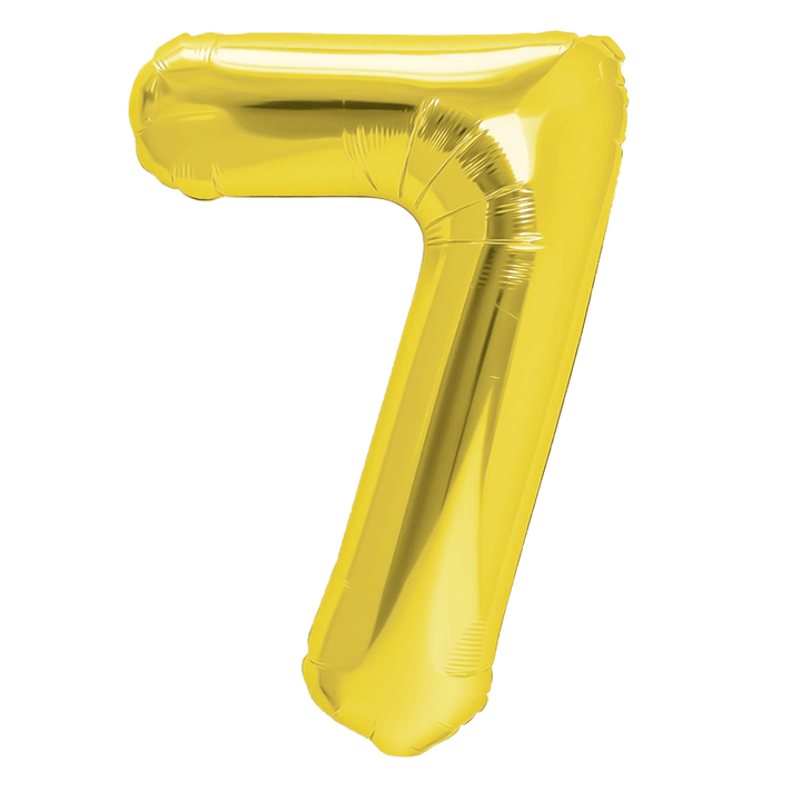Balon foliowy cyfra 7 złoty 70cm