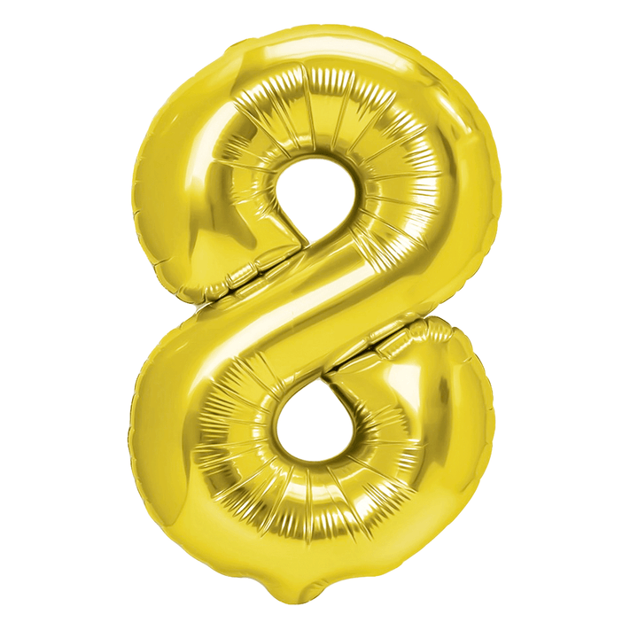Balon foliowy cyfra 8 złoty 70cm