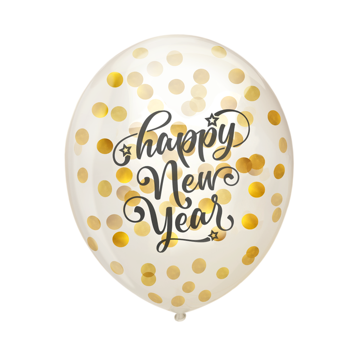 Balony Happy New Year 12cali 100szt.