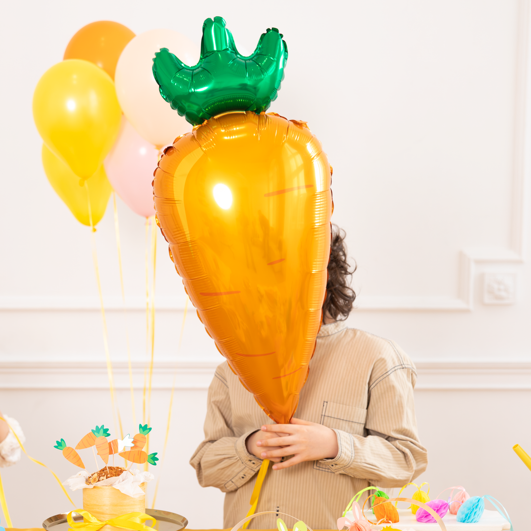 Balon foliowy Marchewka pomarańczowo-zielony 42x91cm