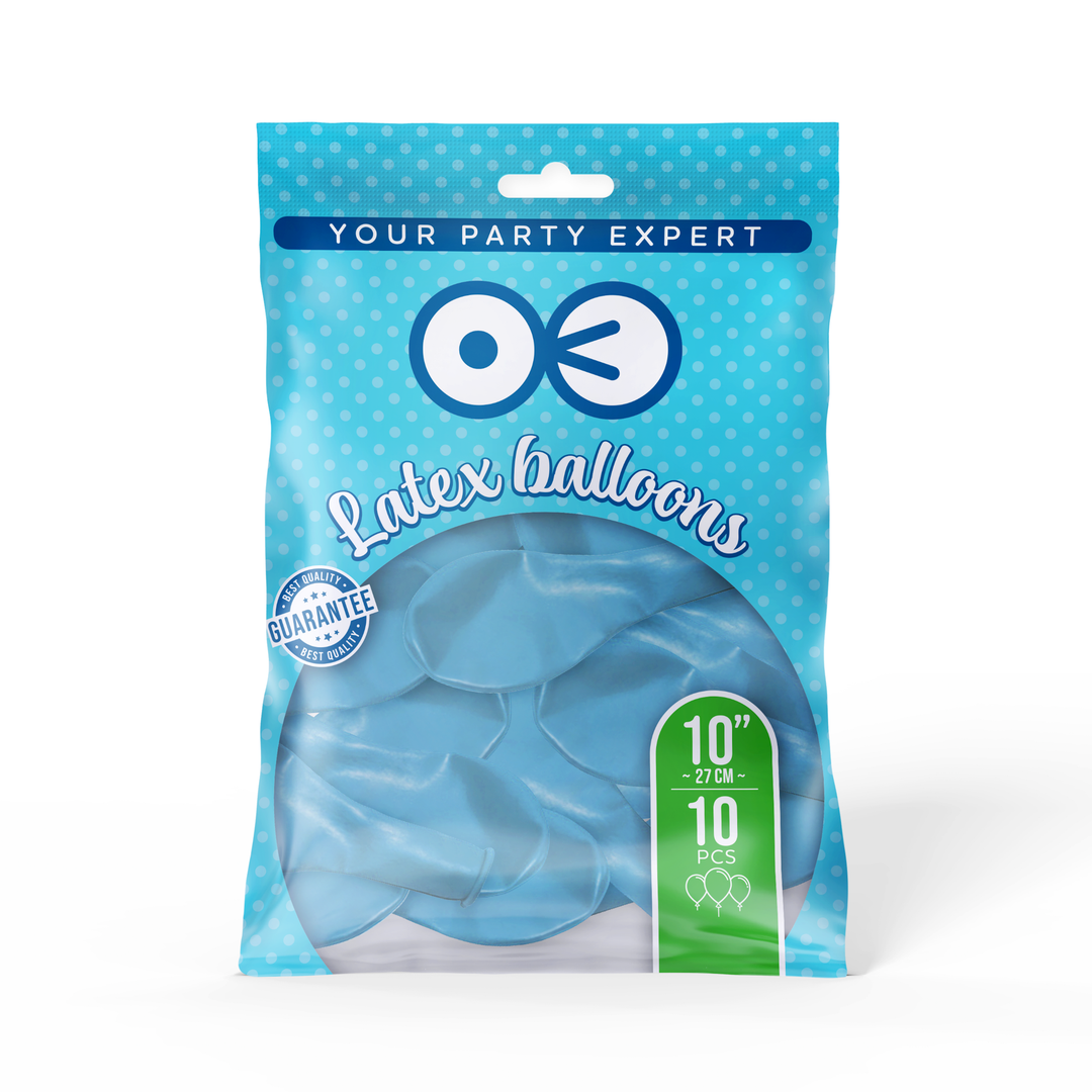 Balony pastelowe niebieskie 10 cali 10 szt.