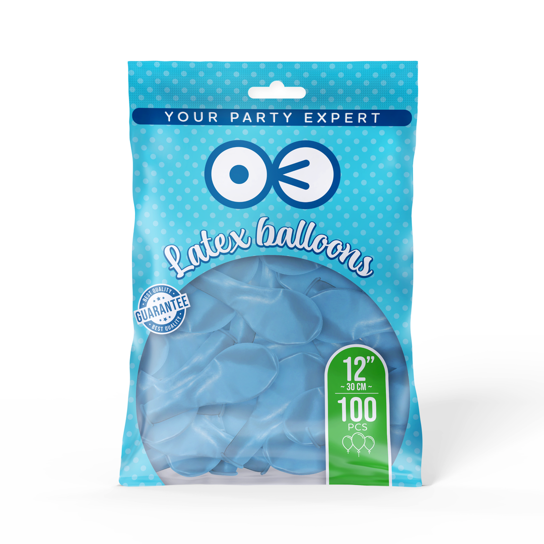 Balony pastelowe niebieskie 12 cali 100 szt.
