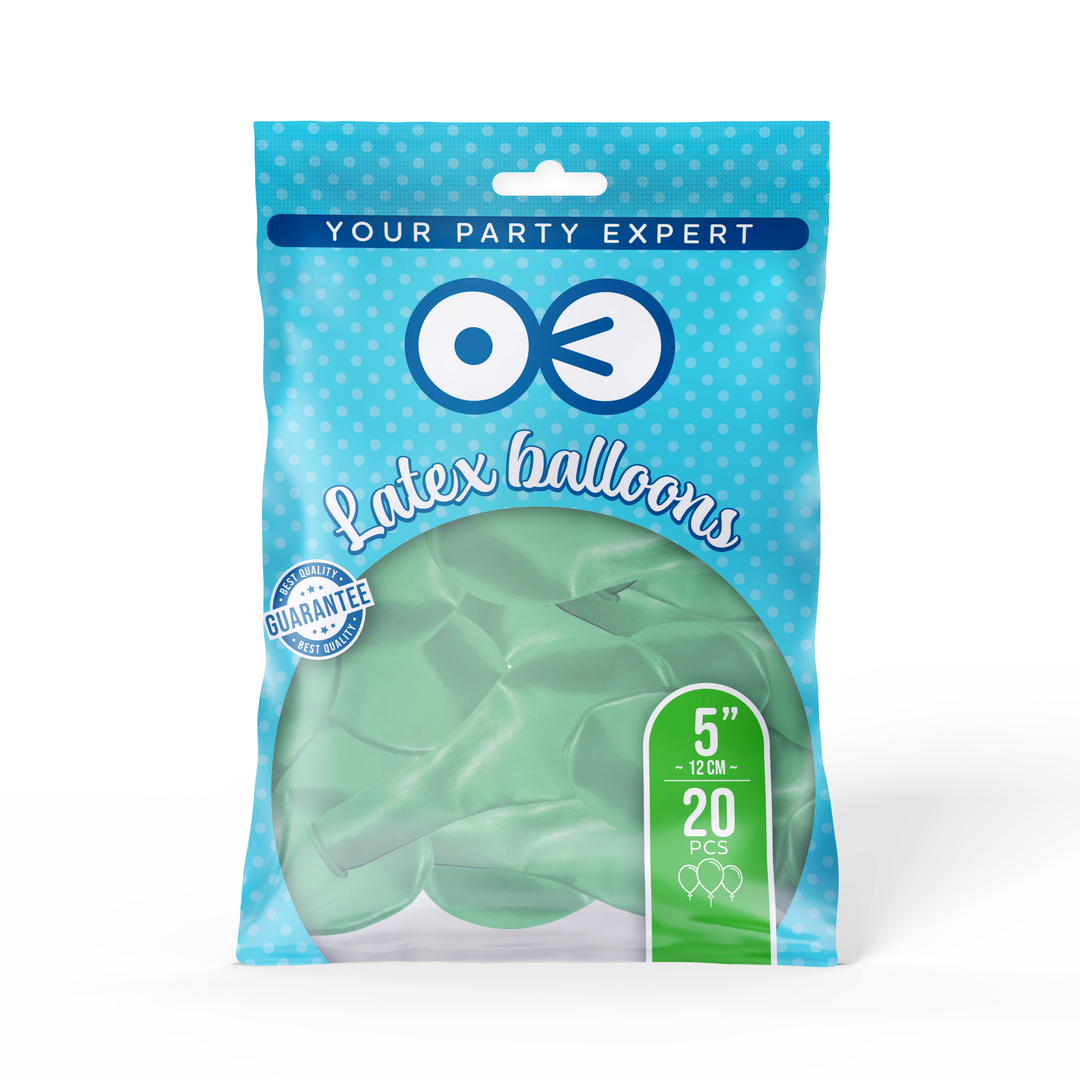 Balony pastelowe miętowe 5cali 20szt.