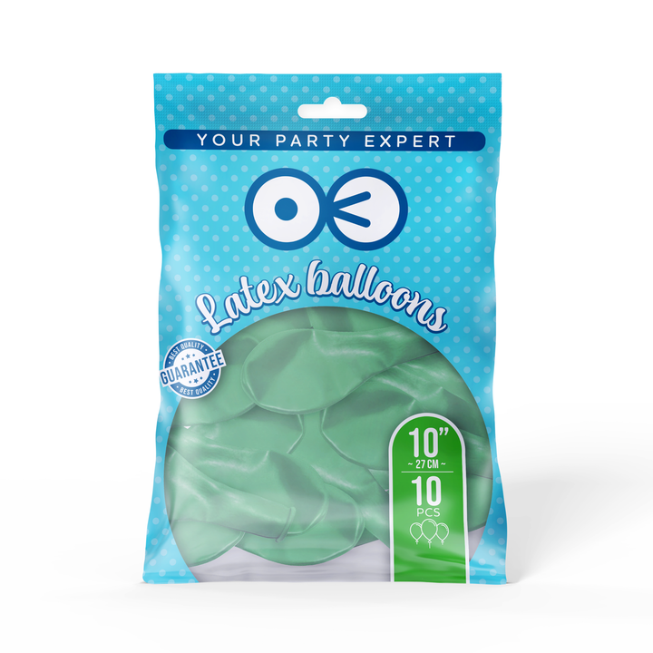Balony pastelowe miętowe 10cali 10szt.