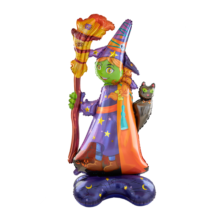 Balon foliowy stojący Czarownica Halloween 72x155cm