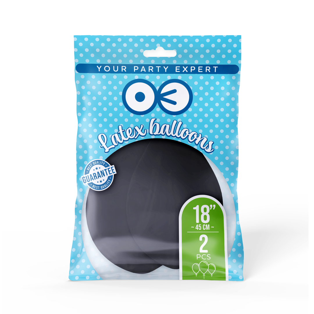 Balony czarne 18cali 2szt.