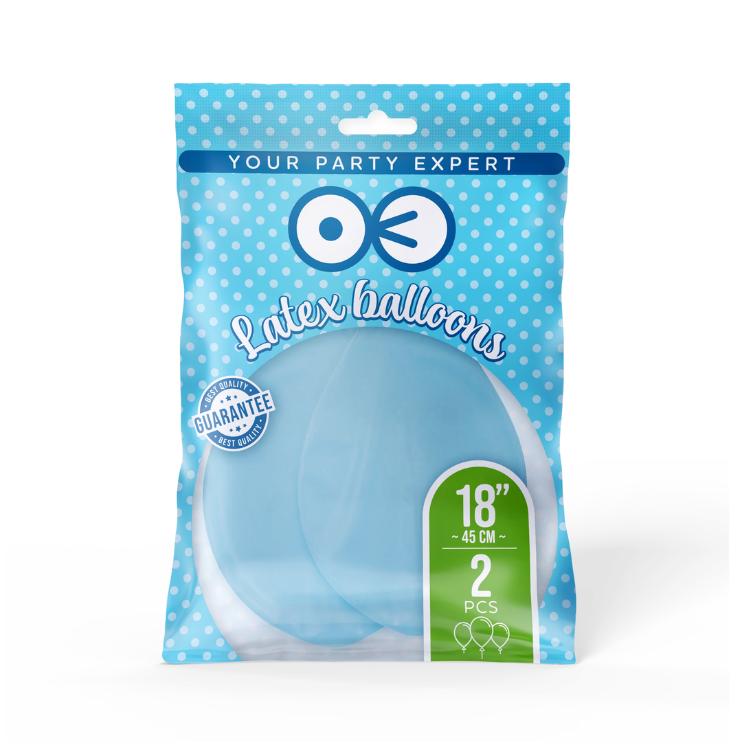 Balony jasnoniebieskie 18cali 2szt.