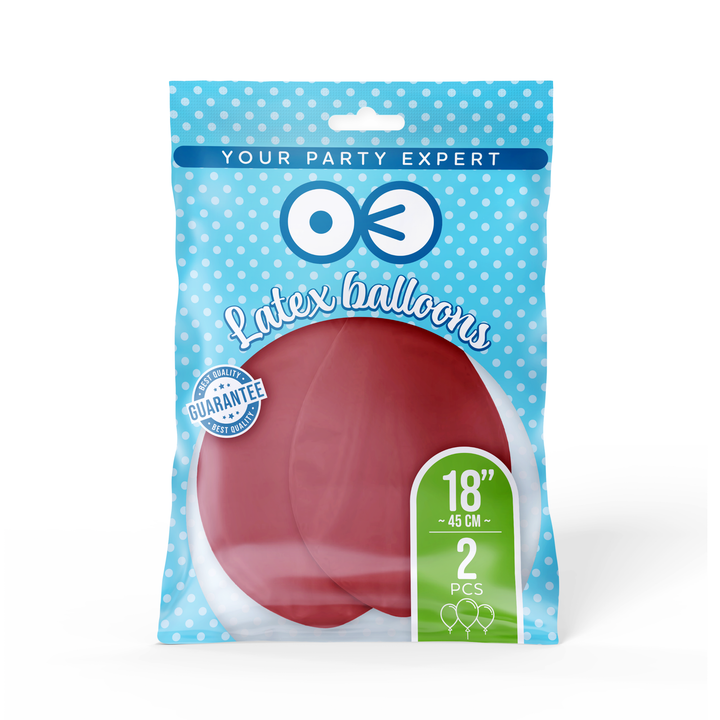 Balony czerwone 18cali 2szt.