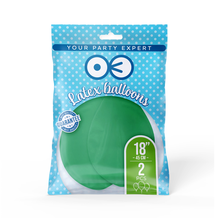 Balony ciemnozielone 18cali 2szt.