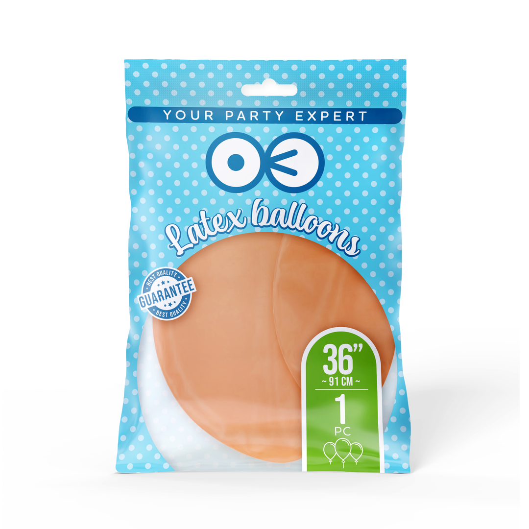 Balon okrągły pastelowy łososiowy 36cali 1szt.