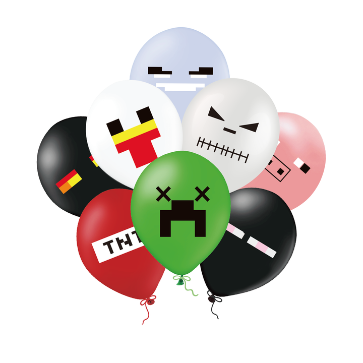 Balony 12cali mix color gamingowe 8szt
