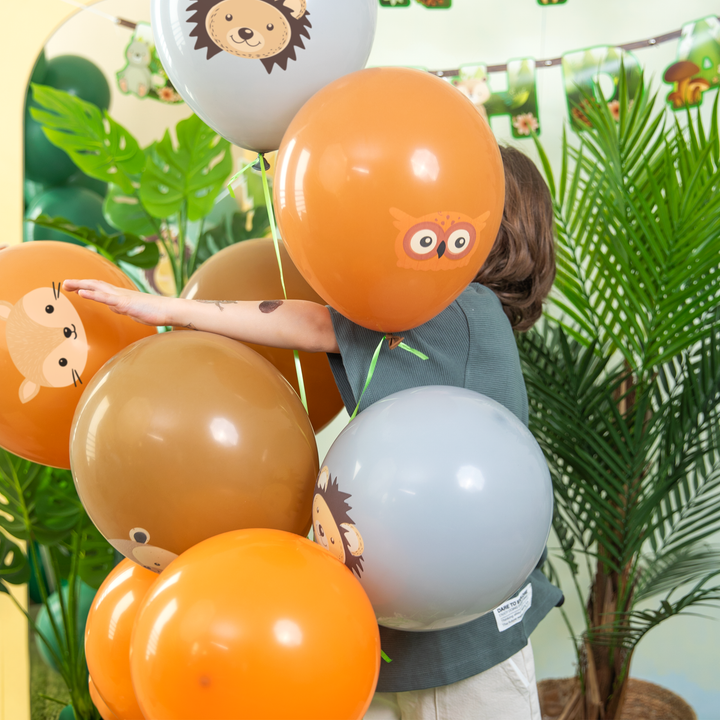 Balony Leśni przyjaciele 12cali 8szt. zestaw