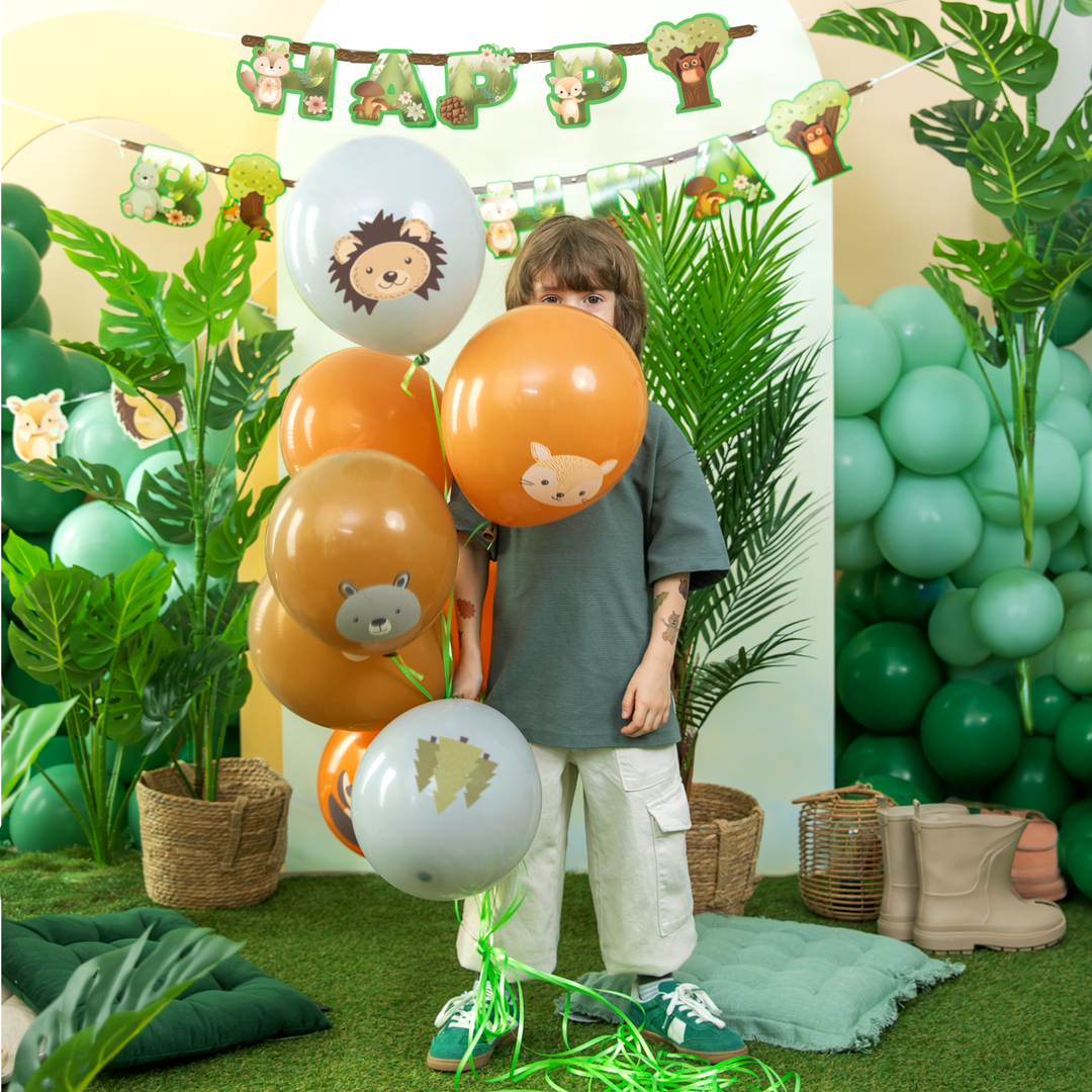 Baner Happy Birthday Leśni przyjaciele 210x16cm