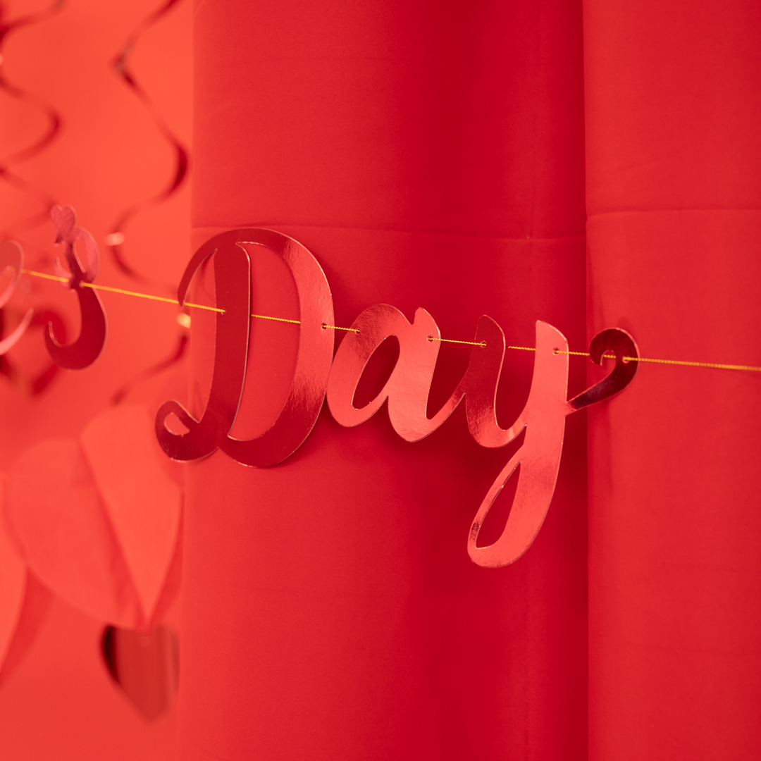 Baner Valentines Day czerwony 140cm
