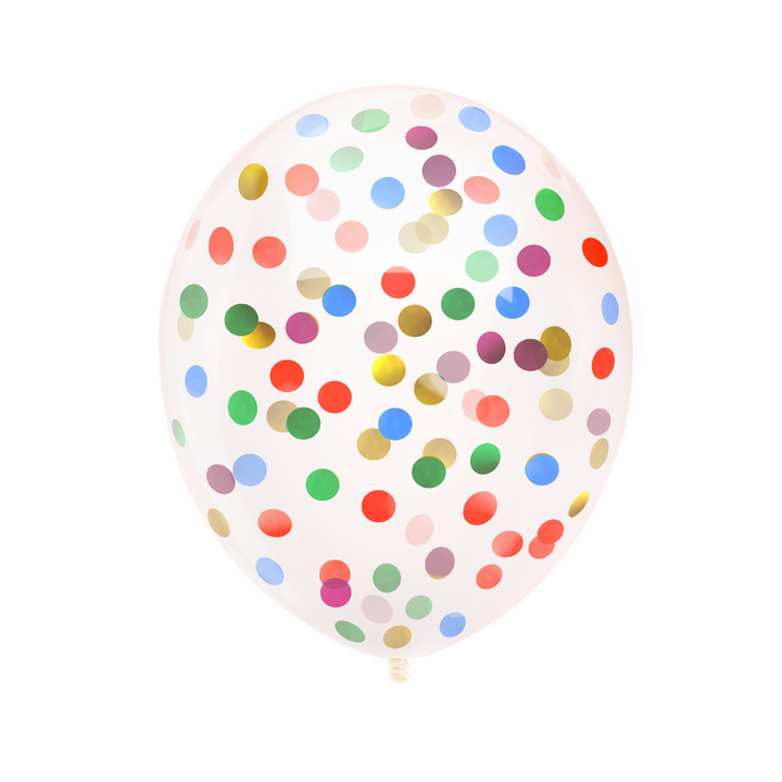 Balony przezroczyste z konfetti mix kolor 12 cali 100 szt.