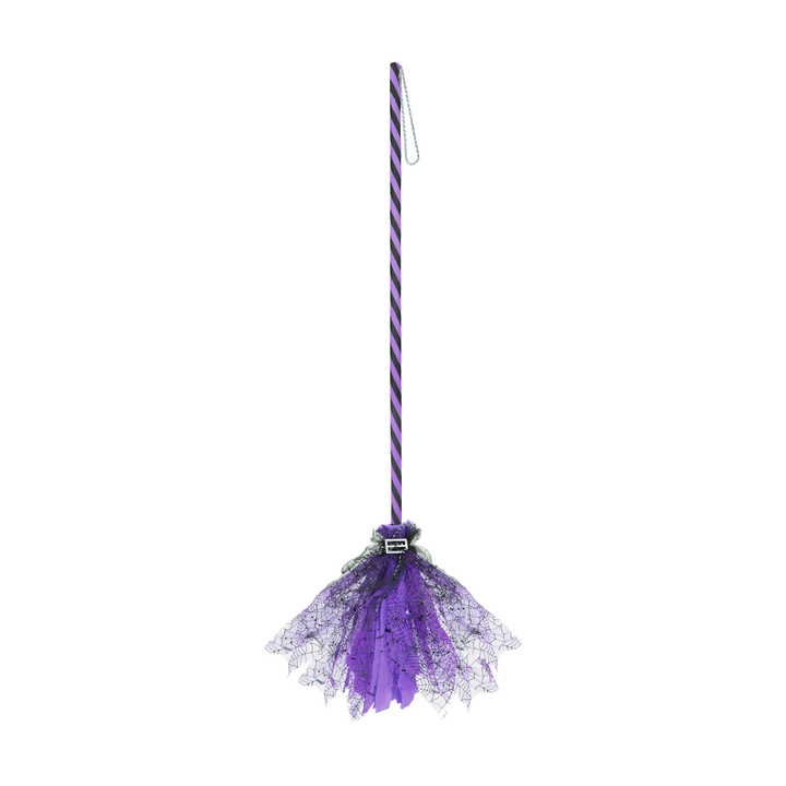 Halloween miotła czarownicy fioletowa 120cm