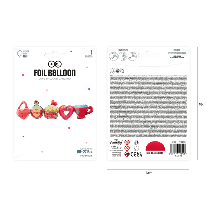 Girlanda balonowa Słodka Miłość 101x27,5cm
