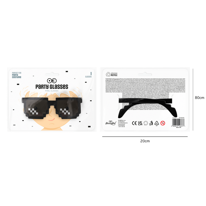 Imprezowe okulary Piksele 1szt.
