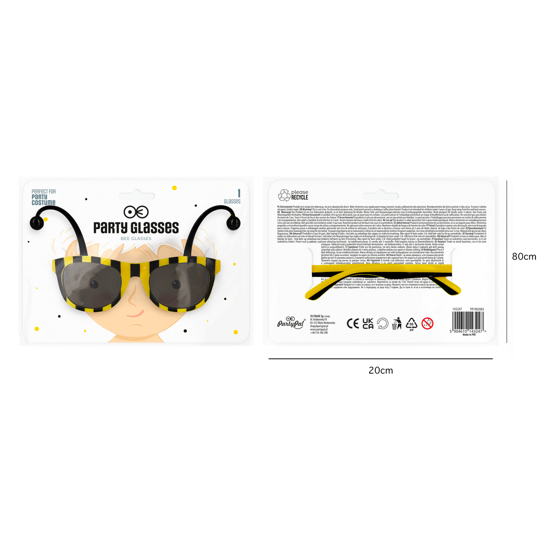 Imprezowe okulary Pszczółka 1szt.