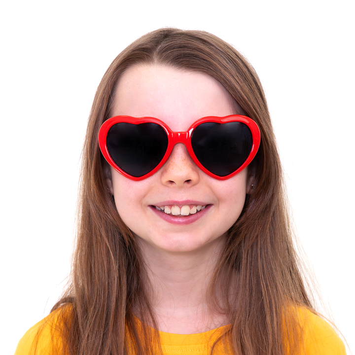 Imprezowe okulary Serca czerwone 1szt.