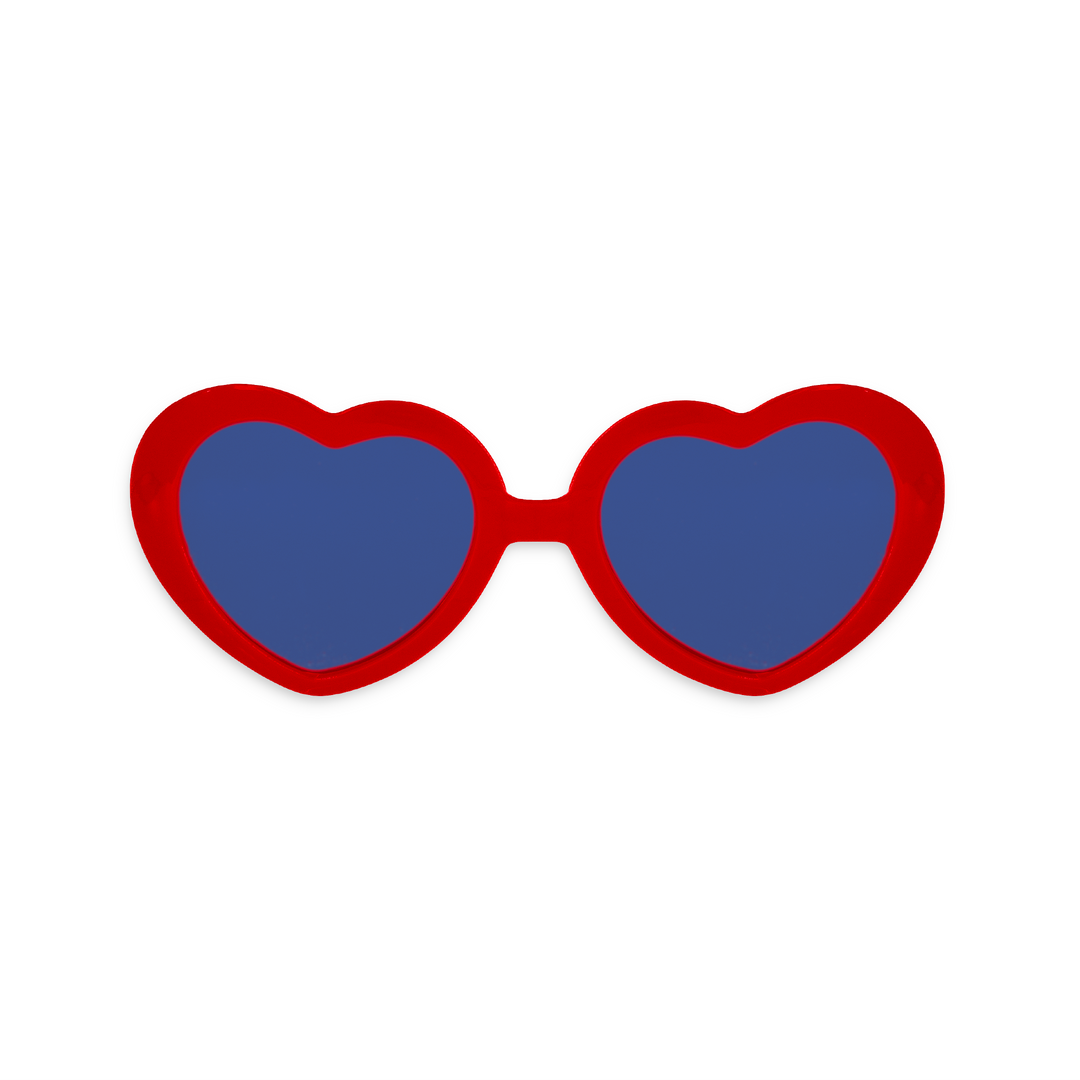 Imprezowe okulary Serca czerwone 1szt.