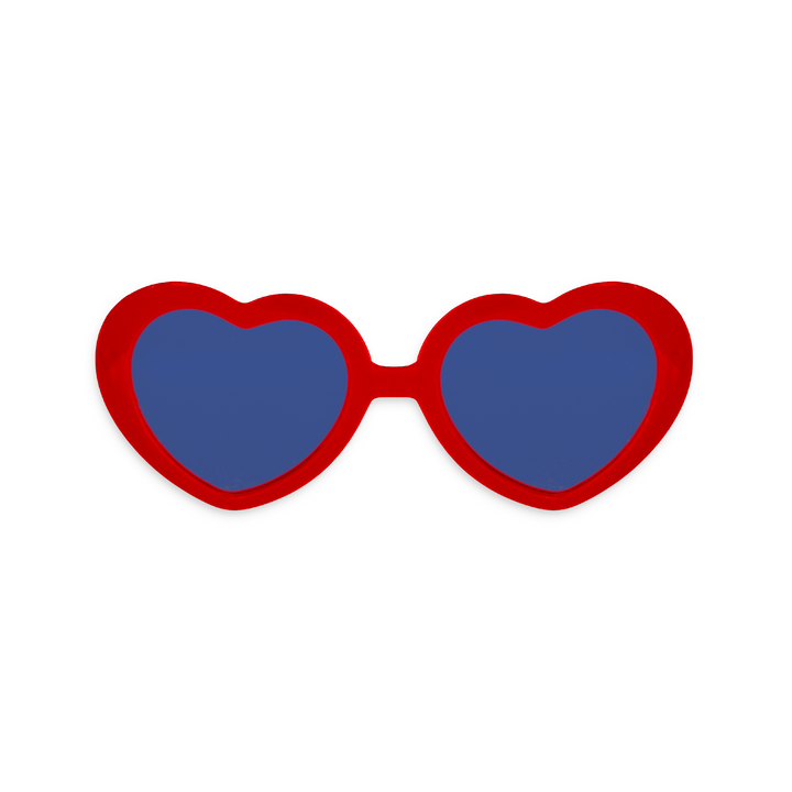Imprezowe okulary Serca czerwone 1szt.