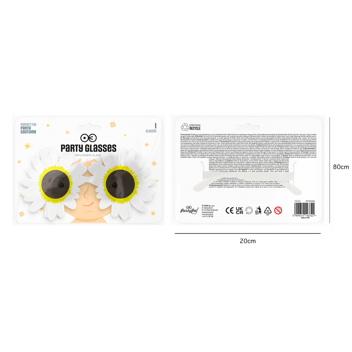 Imprezowe okulary Stokrotki 1szt.