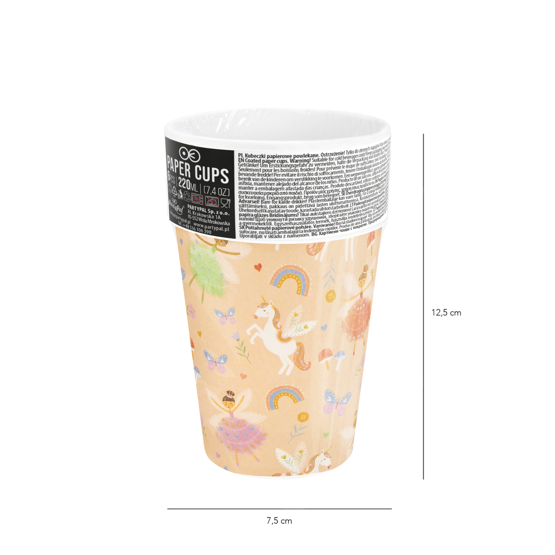 Kubek Księżniczki i Jednorożce 220ml 6szt.