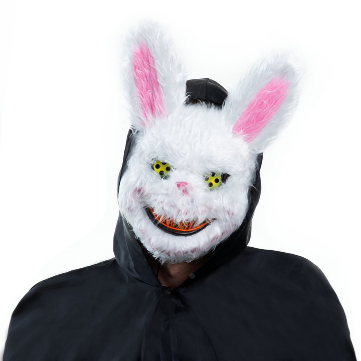 Maska Halloween Królik LED mix kolorów 25x32cm