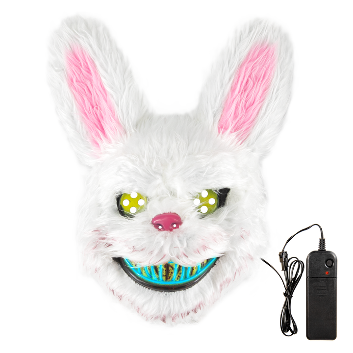 Maska Halloween Królik LED mix kolorów 25x32cm