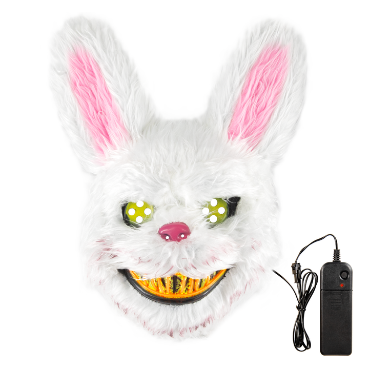 Maska Halloween Królik LED mix kolorów 25x32cm