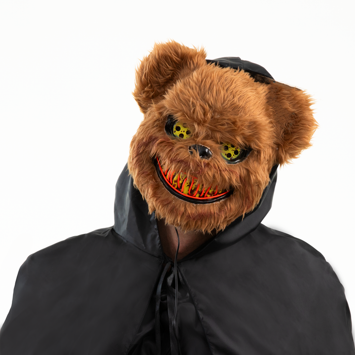 Maska Halloween Niedźwiedź LED mix kolory kolorów 26x24cm