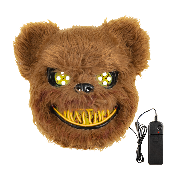 Maska Halloween Niedźwiedź LED mix kolory kolorów 26x24cm