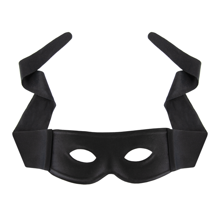Maska na oczy Zorro materiałowa czarna 18x7,5cm