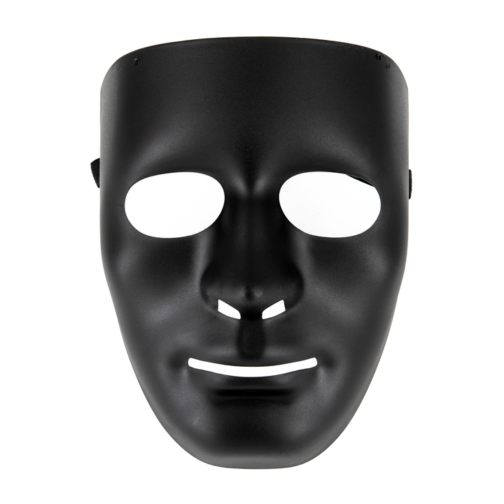 Matte black face mask 15.5x18cm
