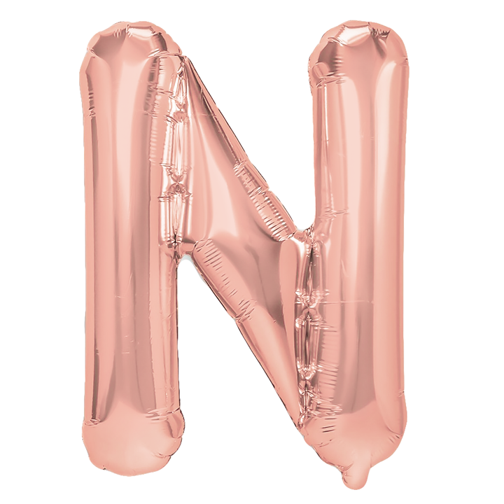 Balon foliowy litera N rose gold 40cm L