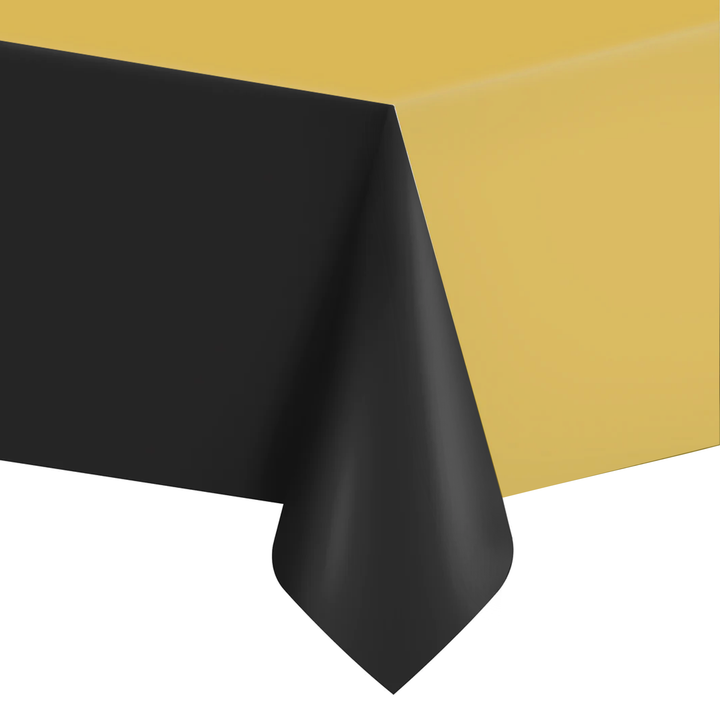 Obrus czarno-złoty 137x274cm - OUTLET