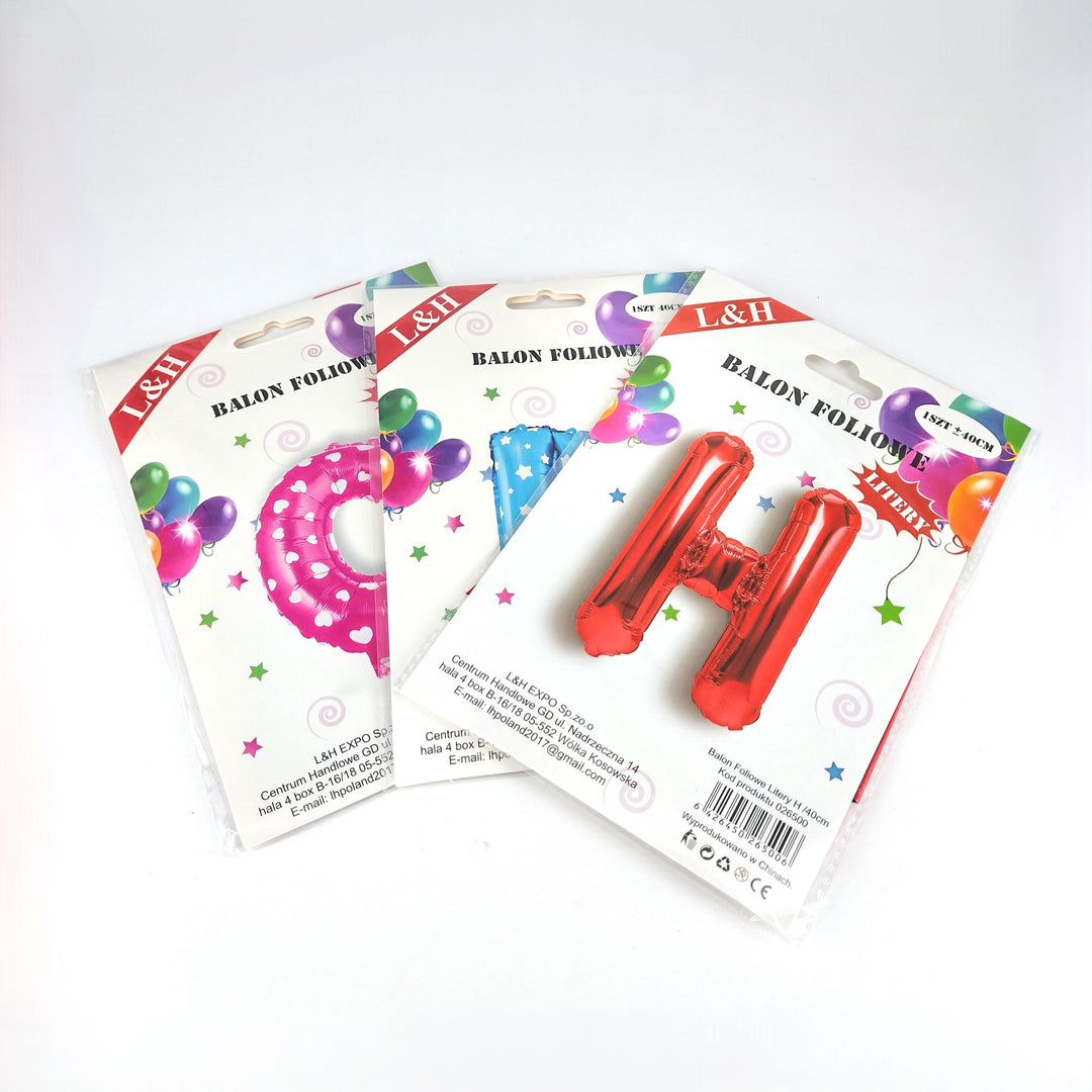 Balon foliowy litera X czerwony 40cm L