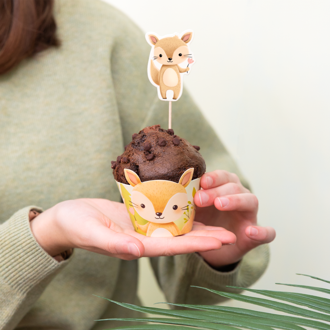 Papilotki do muffinek Leśni przyjaciele 6szt. zestaw